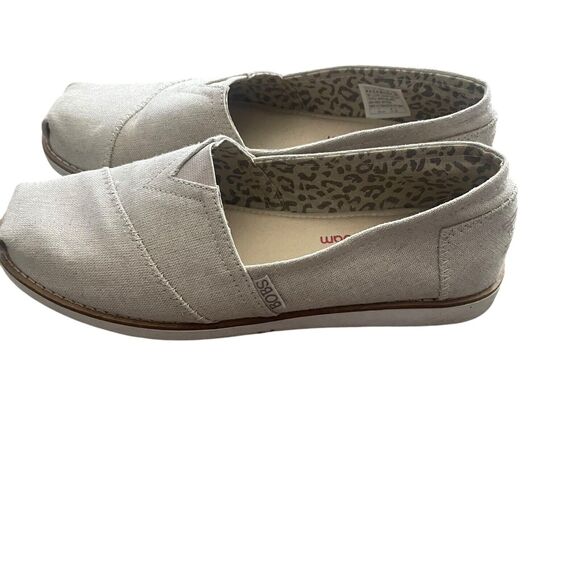 Bobs Memory Foam Women's Size 8.5 Natural Beige Comfort Walking Flat Shoes - Picture 5 of 7